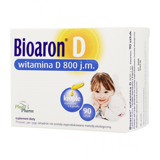 Bioaron Вітамін D 800 j.m., краплі в капсулі, 90 шт.