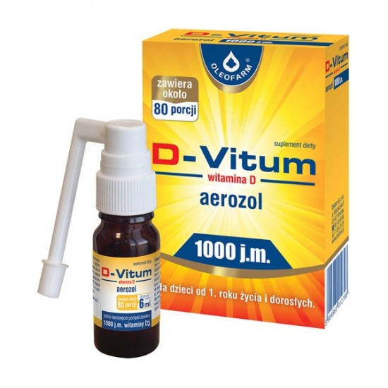 D-Vitum Вітамін D 1000 МО аерозоль, рідина, 6 мл