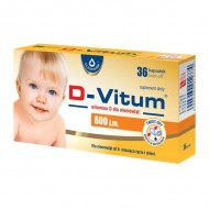 Вітамін D D-Vitum для немовлят 600 МО, твіст-офф капсул, 36 штук