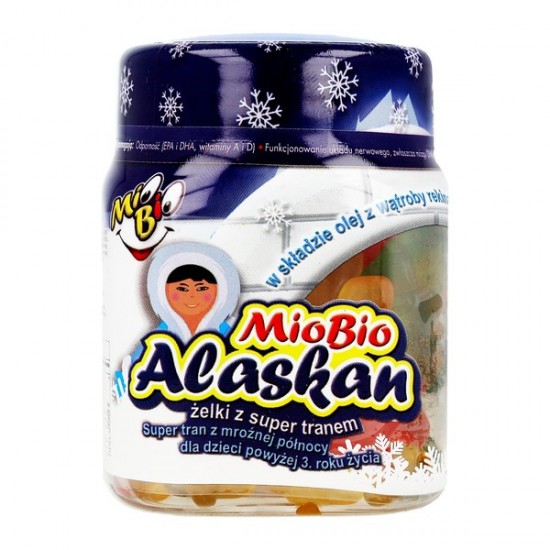 MioBio Alaskan, жувальні цукерки (желе) з супер риб'ячим жиром, 30 штук