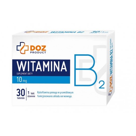 DOZ PRODUCT Вітамін В2, таблетки, вкриті оболонкою, 30 шт