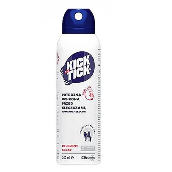 Kick the Tick Max Repellent Plus, спрей від комарів та кліщів, 200 мл