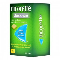 Nicorette Classic Gum, 4 мг, жувальна гумка, 105 шт.