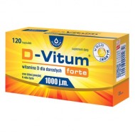 D-Vitum Forte 1000 МО, капсули з вітаміном D для дорослих, 120 шт