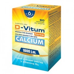 D-Vitum Forte Кальцій 1000 МО, таблетки, 60 шт.
